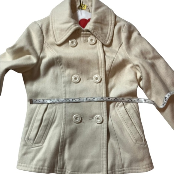 SASHIMI SIZE SMALL CREAM COLORED PEACOAT - Picture 5 of 7